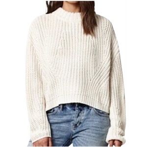 Kendall + Kyle Cropped Mock Neck Sweater - Ivory